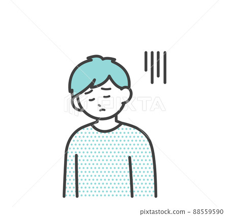 Illustration material of boy's negative facial expression 88559590