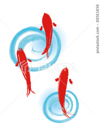 金魚的簡單手繪日式插圖 金魚的簡單手繪日式插圖 88561656