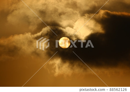 Sunset on the Mediterranean in northern Israel 88562126