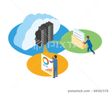 Image of depositing data in cloud storage 88562378