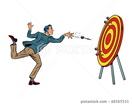 male businessman target dart target accuracy competition, sports fun and recreation male businessman target dart target accuracy competition, sports fun and recreation 88565531