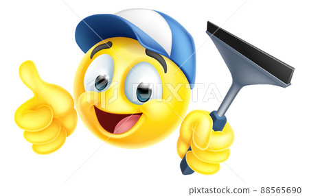 Window Cleaning Car Wash Squeegee Emoticon Icon Window Cleaning Car Wash Squeegee Emoticon Icon 88565690