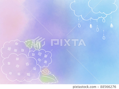 雨季繡球花的背景插圖 雨季繡球花的背景插圖 88566276