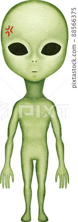 Illustration of an angry alien 88566375