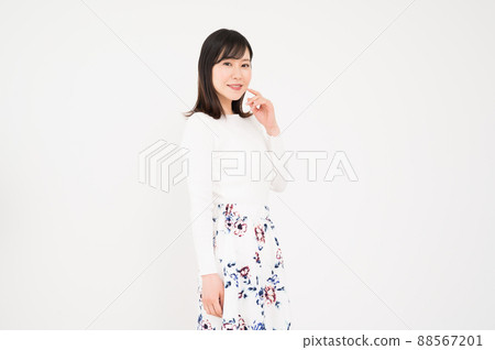 Woman posing on a white background 88567201