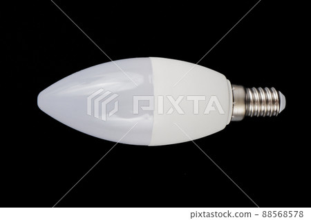 an isolated LED light bulb on a black background 88568578