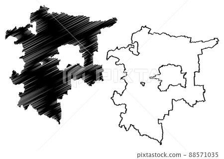 Sudliche Weinstrasse district (Federal Republic of Germany, State of Rhineland-Palatinate) map vector illustration, scribble sketch Suedliche Weinstrasse map Sudliche Weinstrasse district (Federal Republic of Germany, State of Rhineland-Palatinate) map vector illustration, scribble sketch Suedliche Weinstrasse map 88571035
