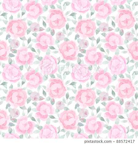 Watercolor pink realism peonies bloom with mint leaves seamless pattern. Botanical hand drawn floral illustration. Textile background. For linens, linen, wrapping paper, wallpaper, card, invitation. Watercolor pink realism peonies bloom with mint leaves seamless pattern. Botanical hand drawn floral illustration. Textile background. For linens, linen, wrapping paper, wallpaper, card, invitation. 88572417