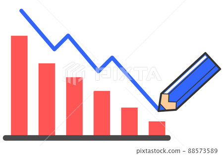 decreasing line graph