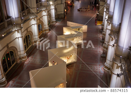 Stockholm, Sweden - November 6, 2018: Interior of Nordic Museum. It is dedicated to the cultural history and ethnography of Sweden. 88574315