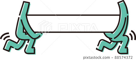 Stickman carrying a sign (long) Stickman carrying a sign (long) 88574372