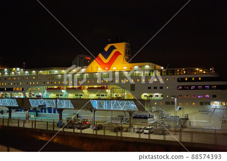 Stockholm, Sweden - November 3, 2018: The Tallink ship Viktoria I in Vartahamnen port in Stockholm, the capital of Sweden. Waiting for departure to Tallin. 88574393