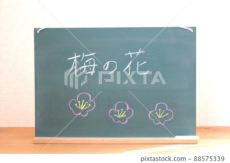 有梅花的黑板 88575339