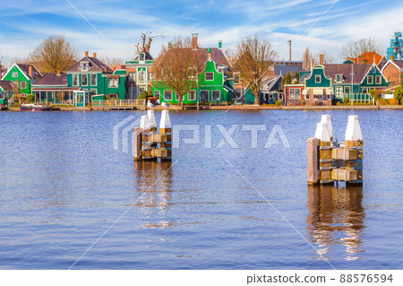 Dutch houses, Zaanse Schans in Netherlands Dutch houses, Zaanse Schans in Netherlands 88576594