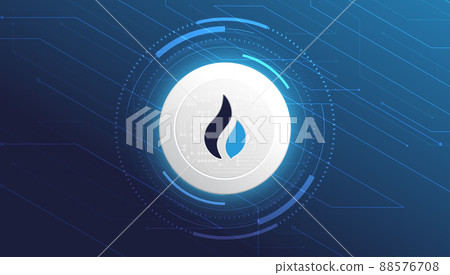 Ht coin cryptocurrency concept banner. 88576708