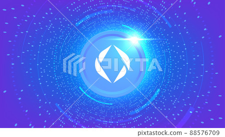Ens coin cryptocurrency concept banner background. 88576709