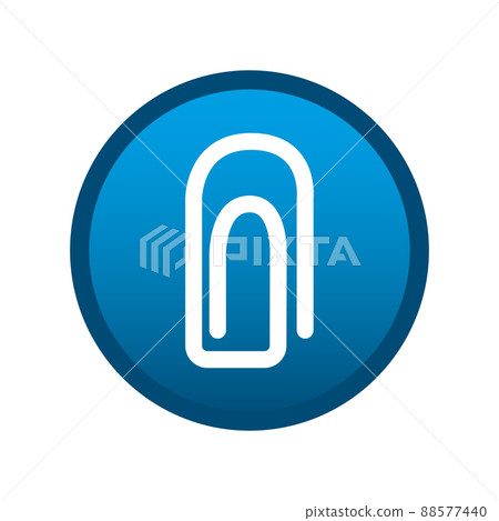 Round media clip icon on white background - Vector Round media clip icon on white background - Vector 88577440