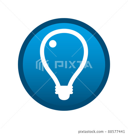 Round media idea icon on white background - Vector 88577441