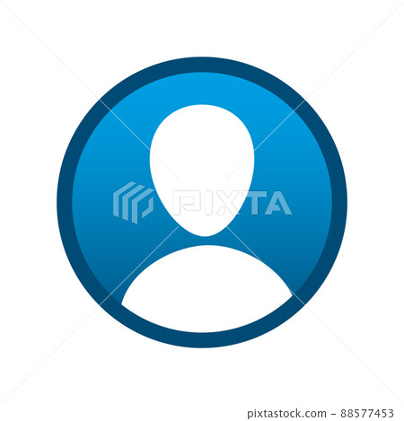 Round media icon man on white background - Vector Round media icon man on white background - Vector 88577453