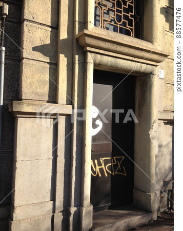 Old abandoned 20th century military warehouses, via Olivieri, Milan, Italy, 2019. 88577476