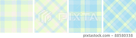 Check plaid seamless pattern set. 88580338