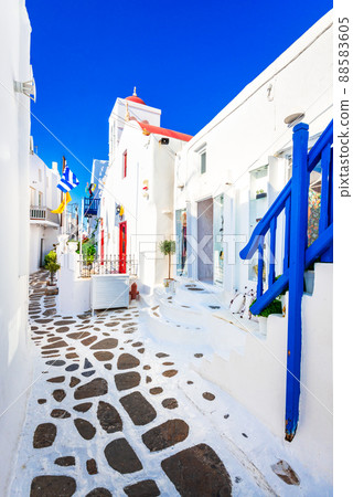 Mykonos old town, Little Venice district - Greek Islands, Greece 88583605