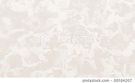3d Relief of white flowers on a sepia background 3d Relief of white flowers on a sepia background 88584207