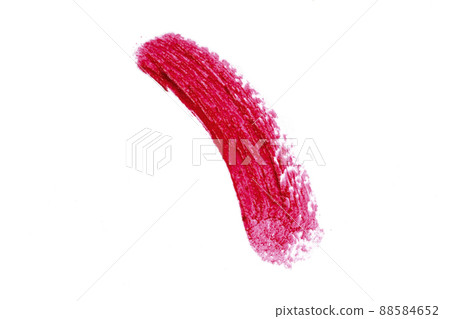 Lipstick smear smudge isolated on white. Makeup brush stroke cosmetic product. Lipstick smear smudge isolated on white. Makeup brush stroke cosmetic product. 88584652