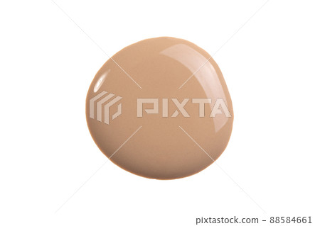 Makeup foundation, tone cream smear smudge swatch isolated on white background. 88584661