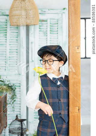 帶花的男孩紀念照半成人儀式七五山照相館 88586381