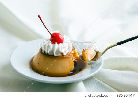 Image material of handmade pudding sweets Image material of handmade pudding sweets 88586447