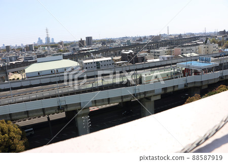 名古屋市西區附近的名古屋第二環形高速公路 名古屋市西區附近的名古屋第二環形高速公路 88587919