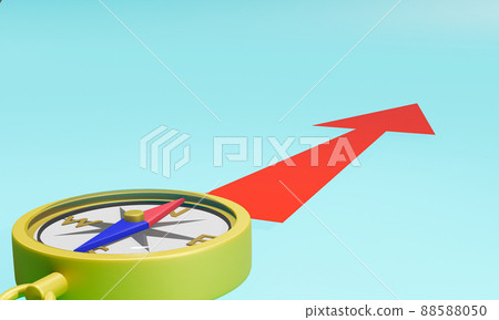 Compass (image of direction, course, correct direction, etc.): 3d rendered image 88588050