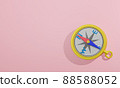 Compass (image of direction, course, correct direction, etc.): 3d rendered image 88588052