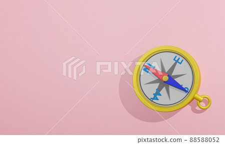Compass (image of direction, course, correct direction, etc.): 3d rendered image 88588052