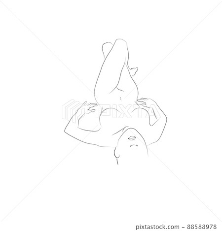 woman lying head down woman lying head down 88588978