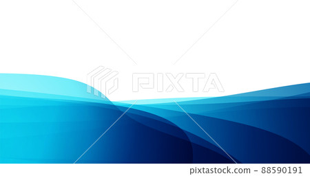 Abstract blue tone wavy background. Business design layout template. Vector illustration 88590191