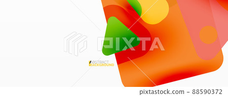 Primitive geometric shapes - line, triangle, square and circle composition. Vector geometric minimal abstract background for wallpaper, banner, background, landing page Primitive geometric shapes - line, triangle, square and circle composition. Vector geometric minimal abstract background for wallpaper, banner, background, landing page 88590372