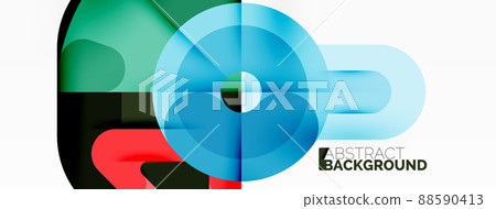 Creative geometric wallpaper. Circles, lines background. Business template for wallpaper, banner, background or landing Creative geometric wallpaper. Circles, lines background. Business template for wallpaper, banner, background or landing 88590413