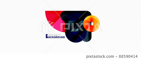 Creative geometric wallpaper. Circles, lines background. Business template for wallpaper, banner, background or landing Creative geometric wallpaper. Circles, lines background. Business template for wallpaper, banner, background or landing 88590414