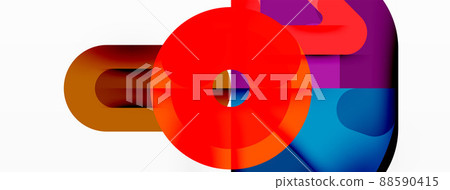 Creative geometric wallpaper. Circles, lines background. Business template for wallpaper, banner, background or landing Creative geometric wallpaper. Circles, lines background. Business template for wallpaper, banner, background or landing 88590415