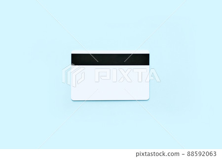 Plastic credit card mockup. Color background. Atm empty debit payment Plastic credit card mockup. Color background. Atm empty debit payment 88592063
