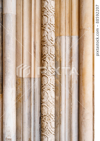 Patterns on the columns of the door of the Basilica of Santa Maria Maggiore. Bergamo Patterns on the columns of the door of the Basilica of Santa Maria Maggiore. Bergamo 88592207