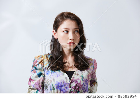 Young women in plain clothes girly fashion Young women in plain clothes girly fashion 88592954