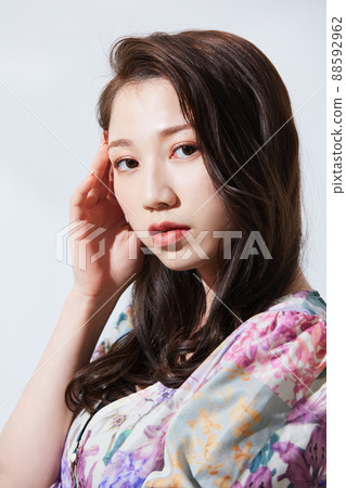 Young women in plain clothes girly fashion Young women in plain clothes girly fashion 88592962