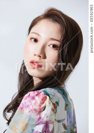 Young women in plain clothes girly fashion Young women in plain clothes girly fashion 88592965