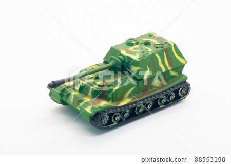 World war II tank model toy isolate on white background 88593190