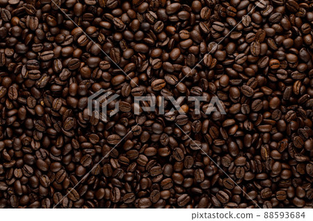 Coffee beans abstract background. Macro texture 88593684