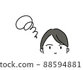 A woman with a suspicious expression 88594881