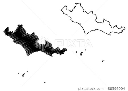 Latina province (Italy, Italian Republic, Lazio region) map vector illustration, scribble sketch Province of Latina map Latina province (Italy, Italian Republic, Lazio region) map vector illustration, scribble sketch Province of Latina map 88596004
